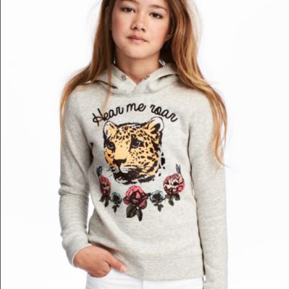 H&M Girl grey hoodie